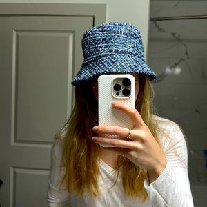 Maje Marl tweed bucket hat